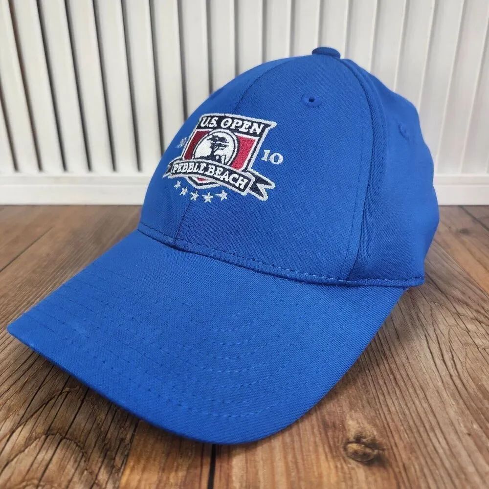 2010 U.S. Open Pebble Beach American Needle Fitted Sz S/M Hat Cap Blue Golf PGA